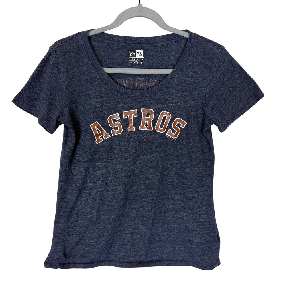 New Era Houston Astros T-Shirt Womens Small Blue #2 Alex Bregman‎ Round Neck